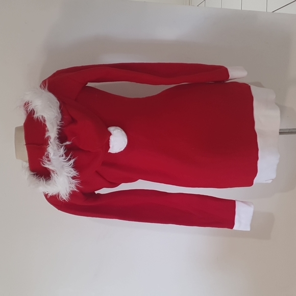 Leg Avenue Christmas Santa Costume Fleece Jacket Dress Size 10 12 approx… - Picture 3 of 7